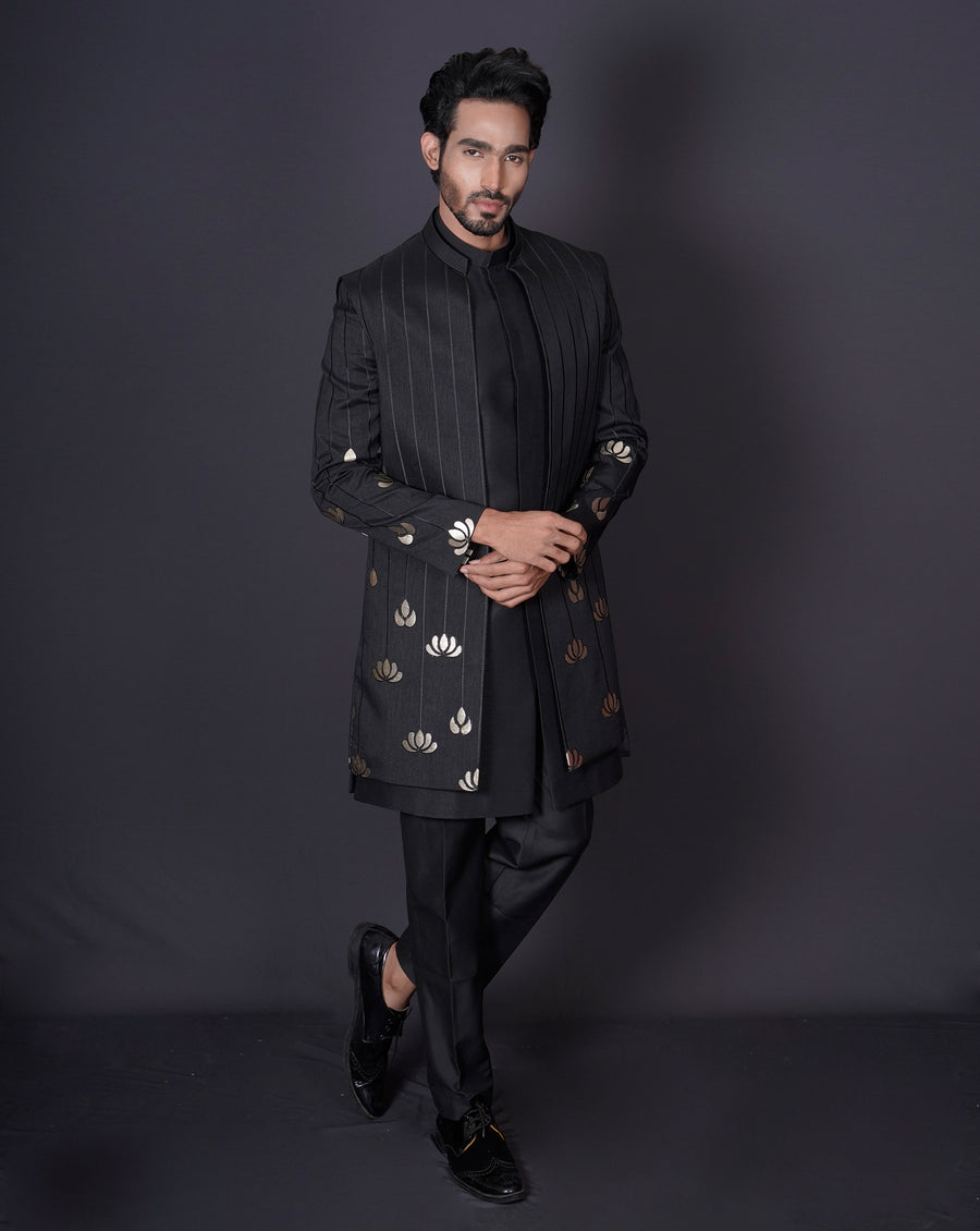 MOF Black Lotus Jacket Set