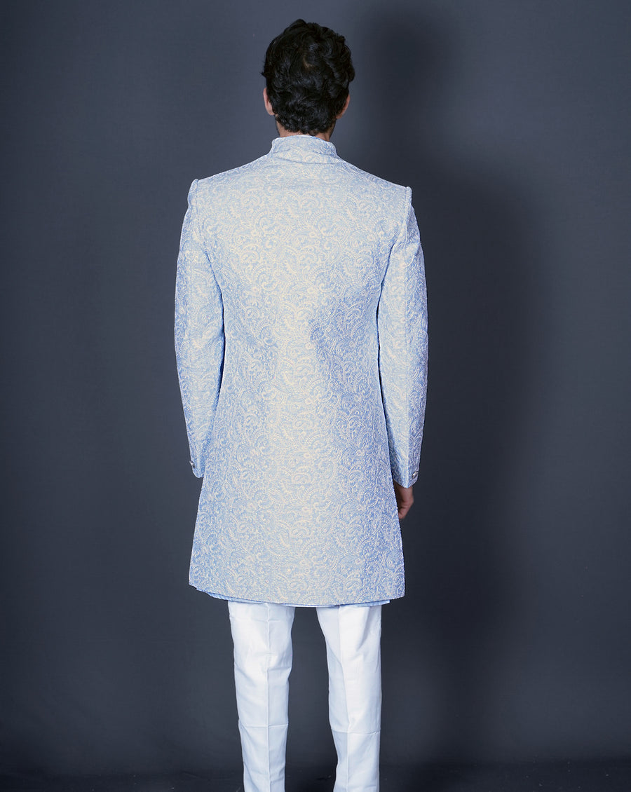 MOF Blue Jacket Bandhgala