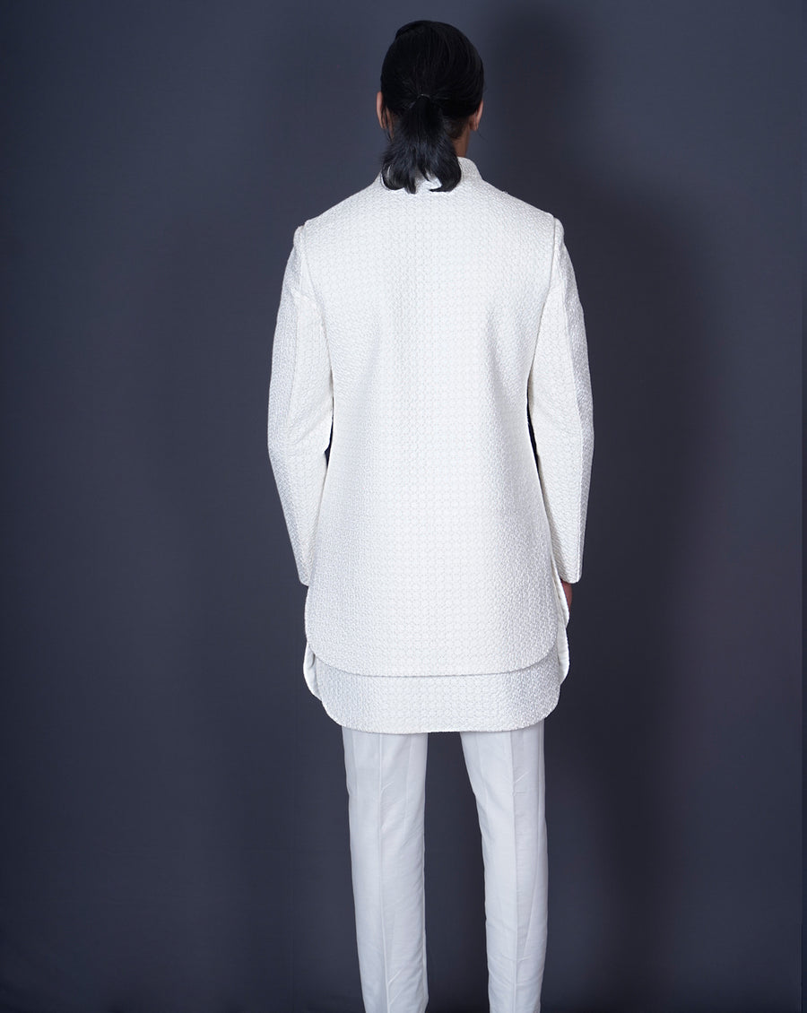 MOF Ivory Indowestern Sherwani