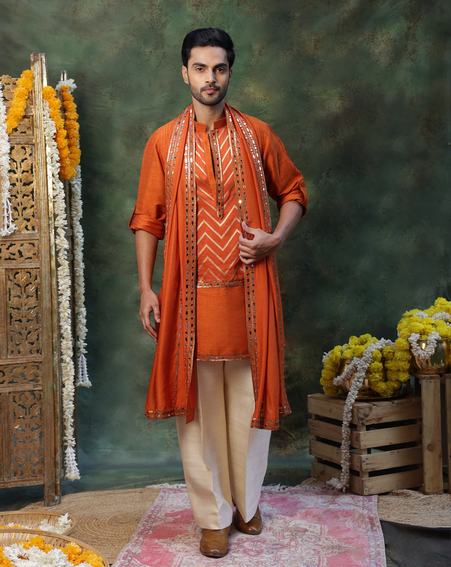 Rust Kurta set