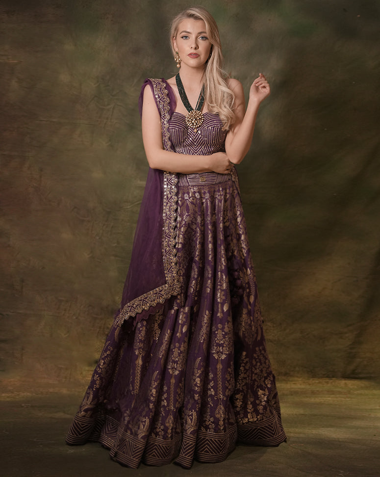 The Anant Purple Lehenga