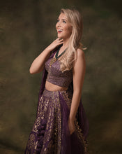 Load image into Gallery viewer, The Anant Purple Lehenga
