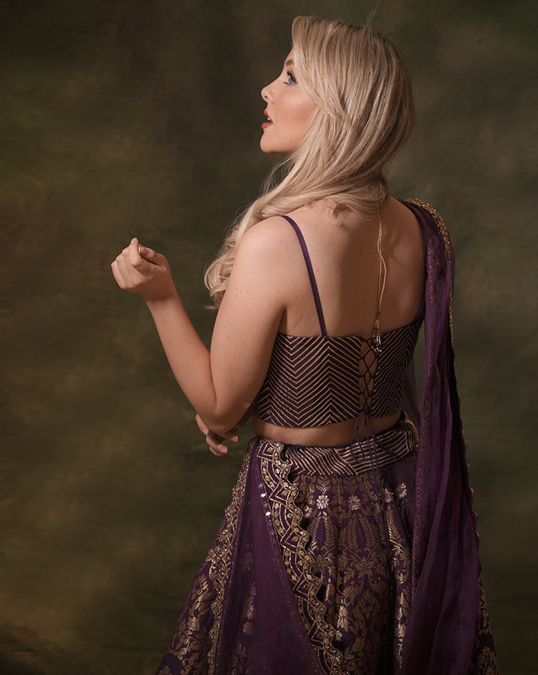The Anant Purple Lehenga