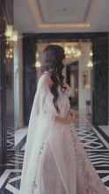 Load and play video in Gallery viewer, Ainna Ivory Mirror Lehenga
