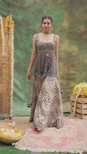 Load and play video in Gallery viewer, Rangmanch Grey Sharara Set
