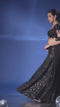 Load and play video in Gallery viewer, Shimmering Black Lehenga
