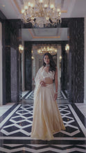 Load and play video in Gallery viewer, Ainna Ombre Yellow Mirror Lehenga
