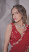 Load and play video in Gallery viewer, The Maroon Ruffle Sari
