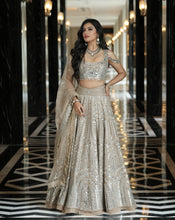 Load image into Gallery viewer, Ainna Ecru Mirror Lehenga Set
