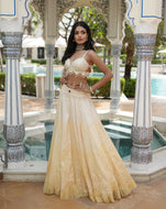 Ainna Ombre Yellow Mirror Lehenga