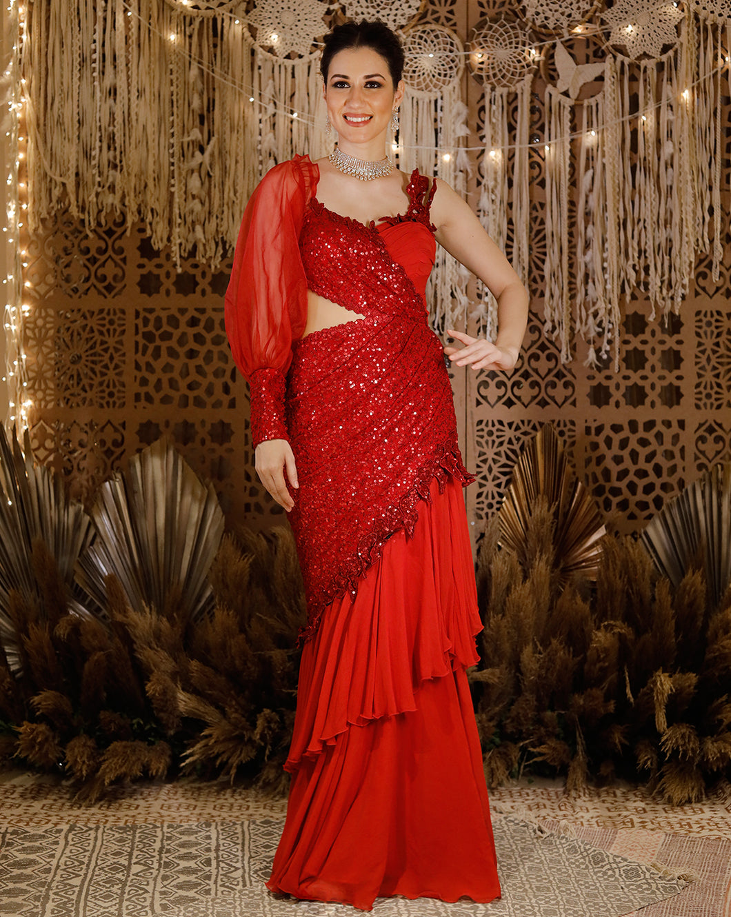 The red sequence gown