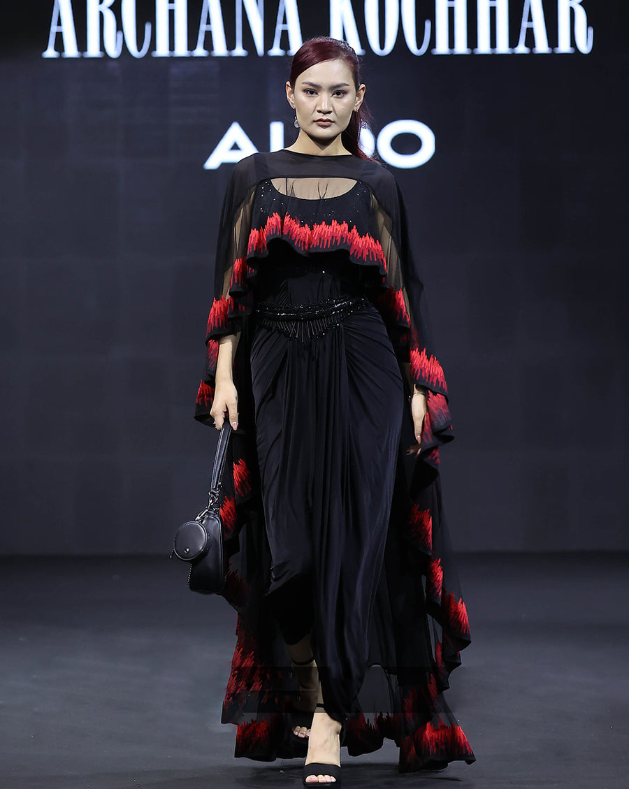 The Cosmic Dhoti Cape Set