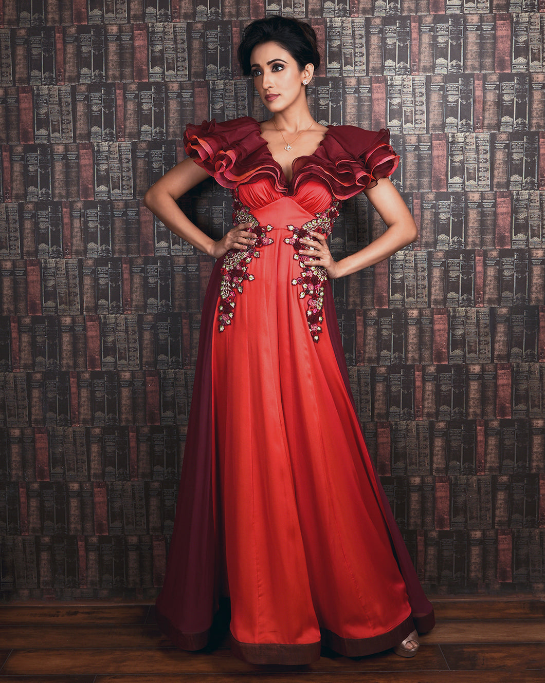 The Red Ruffle Gown