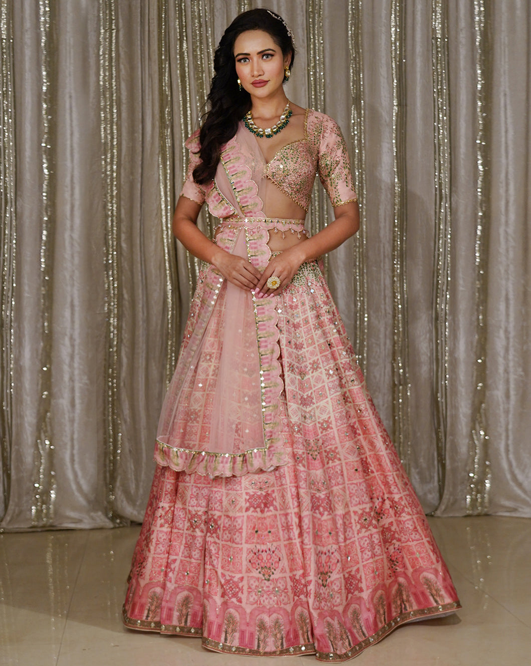 The Pink Mosaic Lehenga