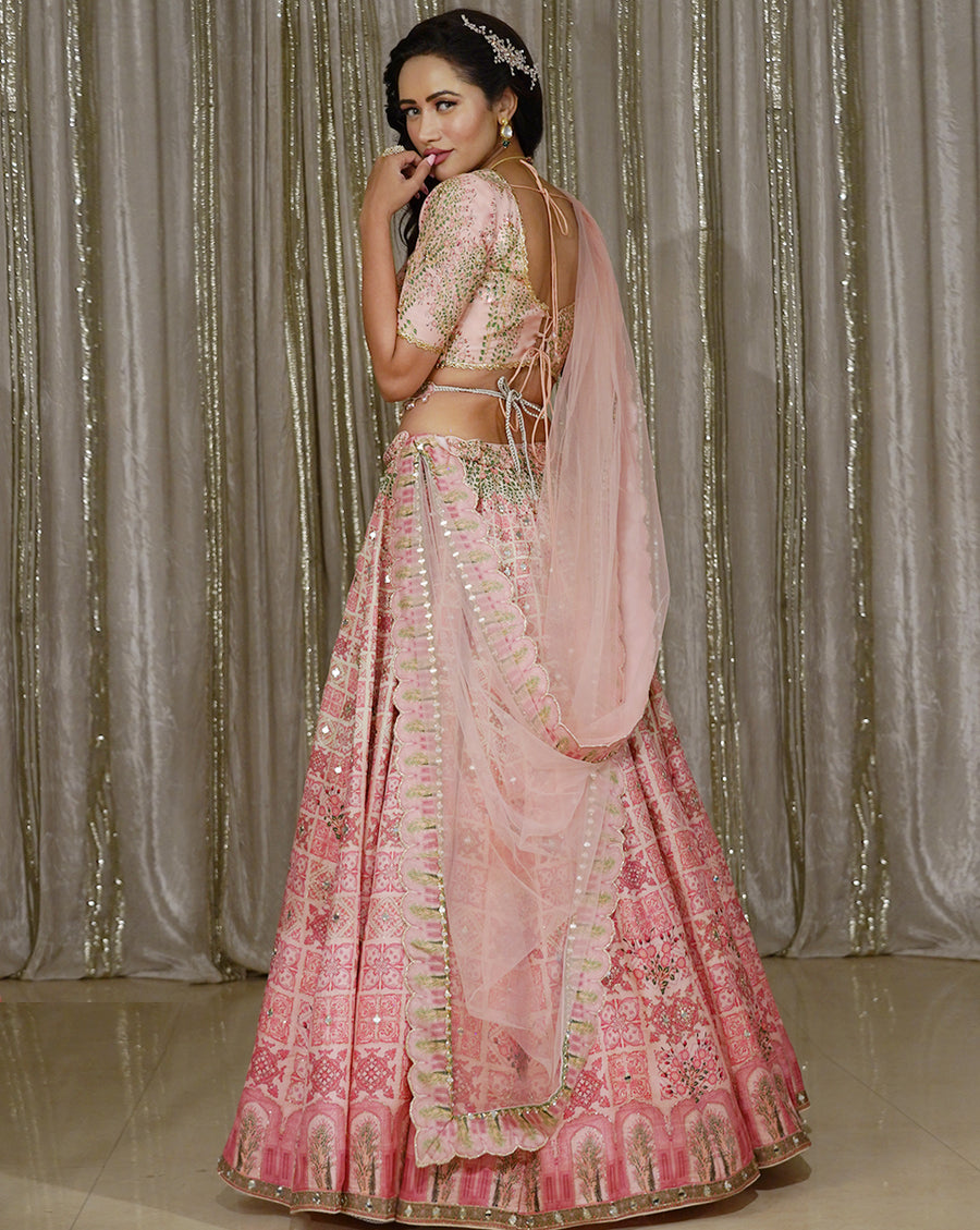 The Pink Mosaic Lehenga
