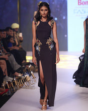 Load image into Gallery viewer, Midnight Blue Cocktail Gown - Archana Kochhar India
