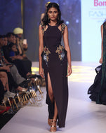 Midnight Blue Cocktail Gown - Archana Kochhar India