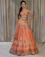 The Coral Peacock Lehenga