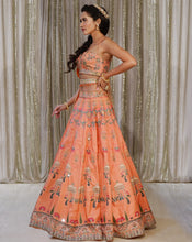 Load image into Gallery viewer, The Coral Peacock Lehenga
