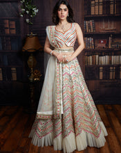 Load image into Gallery viewer, The Floral Chevron Lehenga

