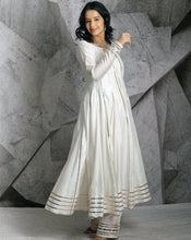 Load image into Gallery viewer, The Gota Ivory Anarkali
