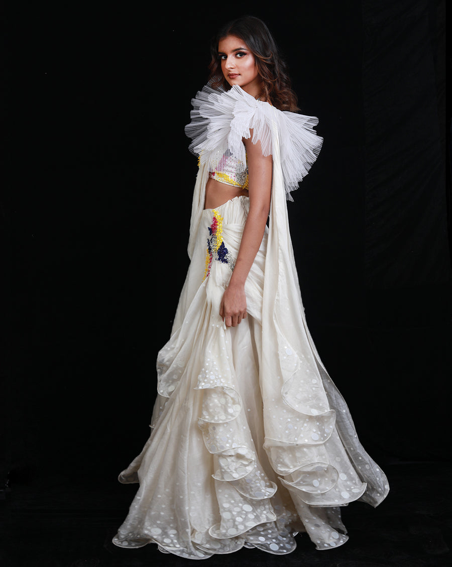 The Synchronized Scintillation Drape Sari