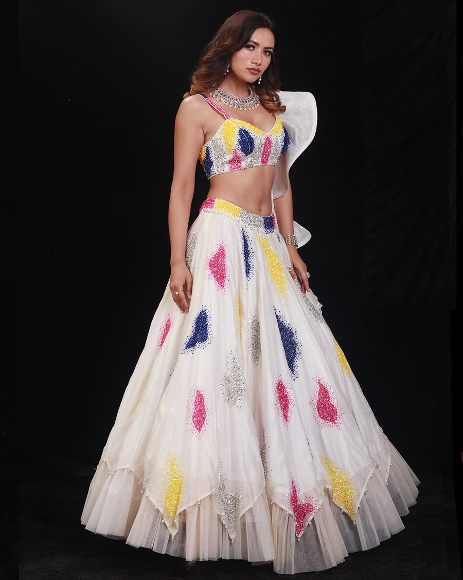 The Synchronized Scintillation Lehenga