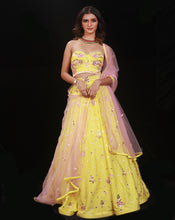 Load image into Gallery viewer, The Yellow Floral Lehenga
