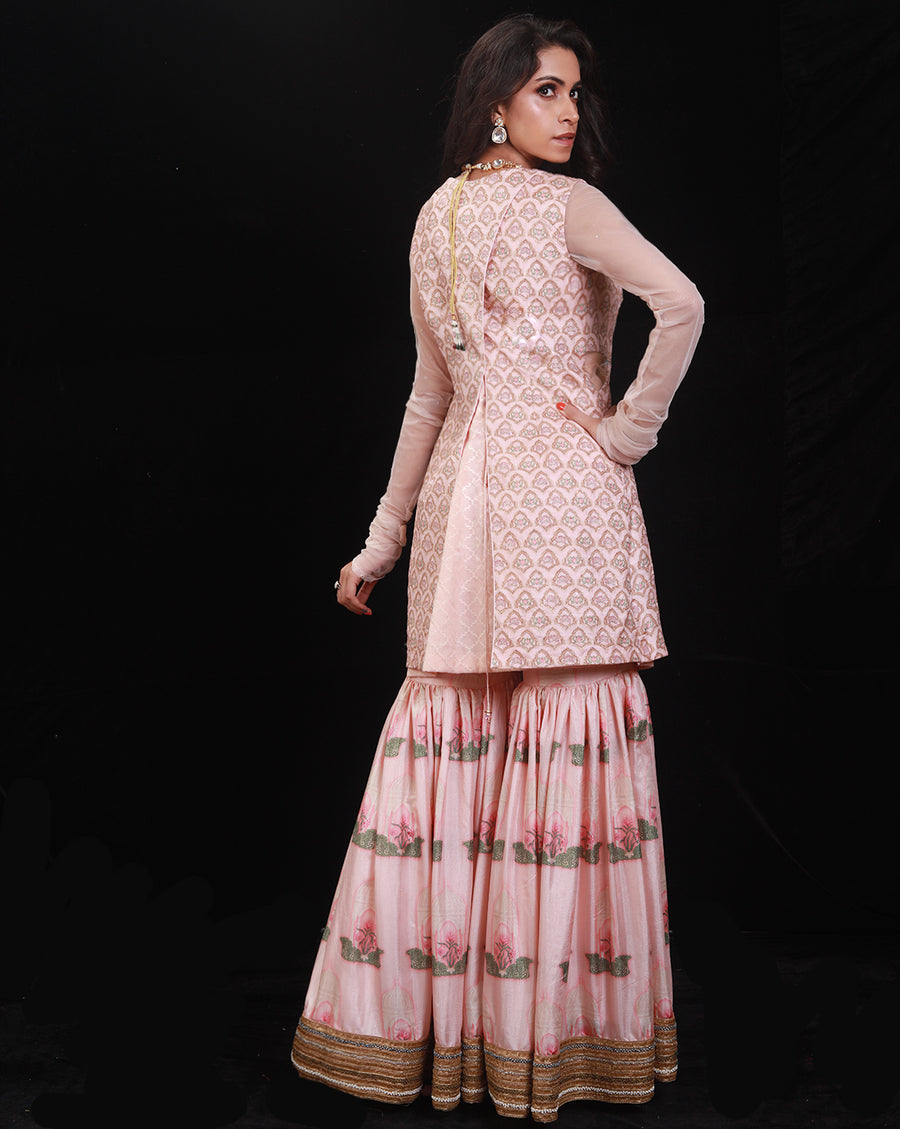 The Pink Sharara Set