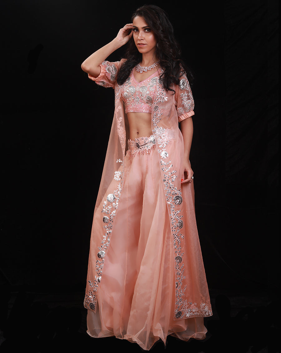 The Peach Jacket Set