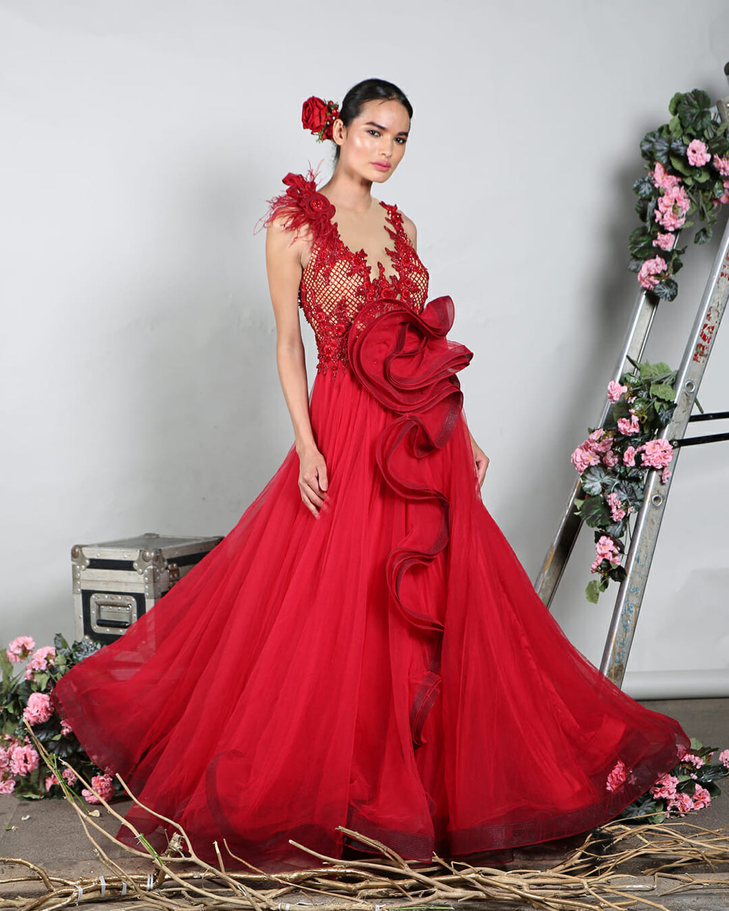 Valentine Rose Gown - Archana Kochhar India