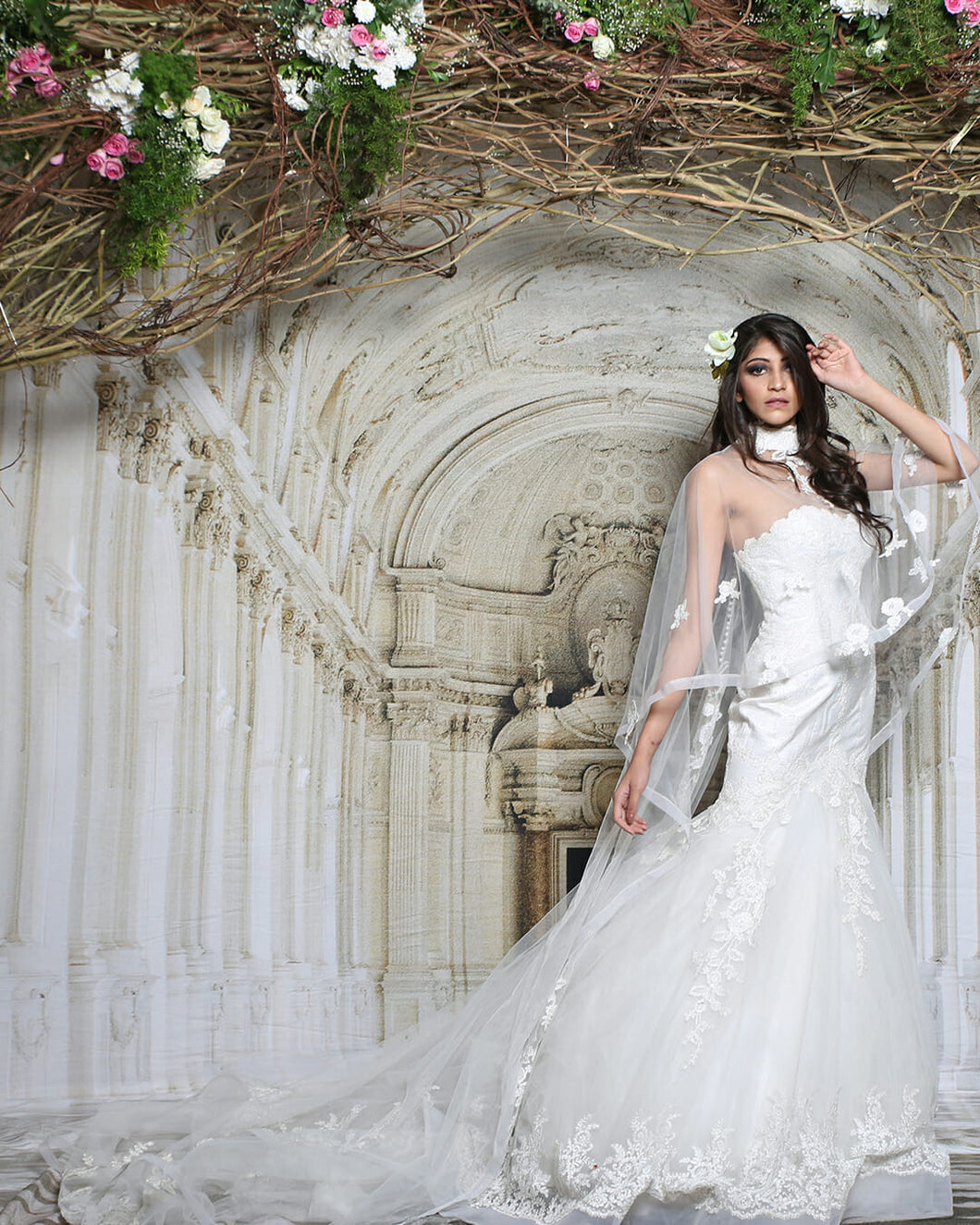 Azal White Organza Bridal Gown – Zuria Dor