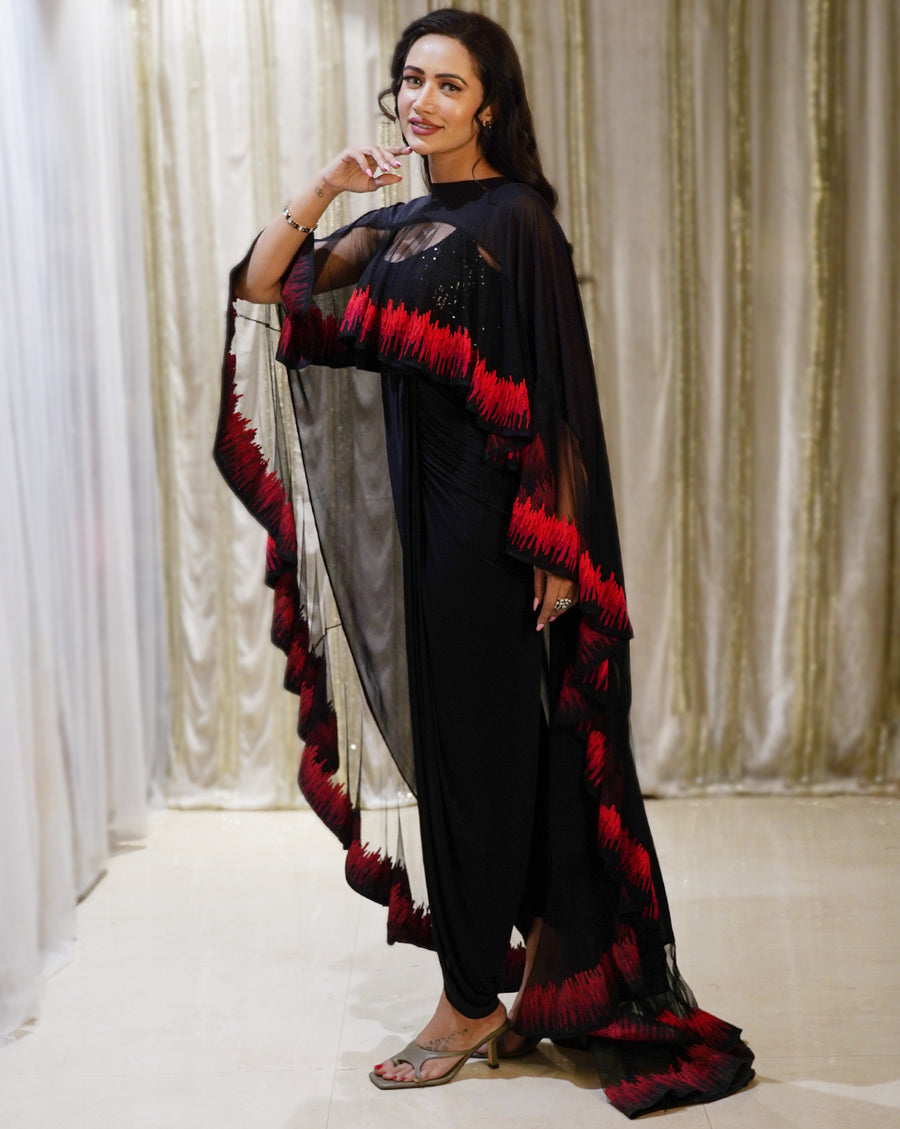 The Cosmic Dhoti Cape Set