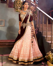 Load image into Gallery viewer, The Pink Lucknowi Drape Lehenga
