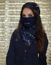 Load image into Gallery viewer, The Sapphire Lace Scarf-Mask - Archana Kochhar India

