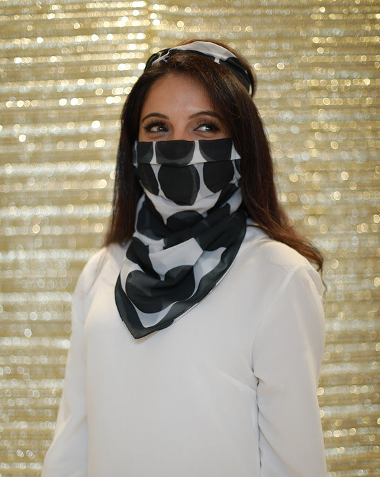 The Polka Dot Scarf-Mask - Archana Kochhar India