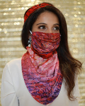 Load image into Gallery viewer, The Red Printed Scarf-Mask - Archana Kochhar India
