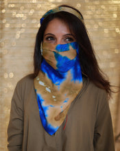Load image into Gallery viewer, The Hazel and Cobalt Scarf-Mask - Archana Kochhar India
