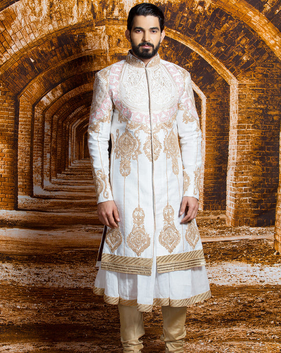 Regal White Sherwani - Archana Kochhar India