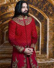 Load image into Gallery viewer, The Red Maharaja Sherwani - Archana Kochhar India
