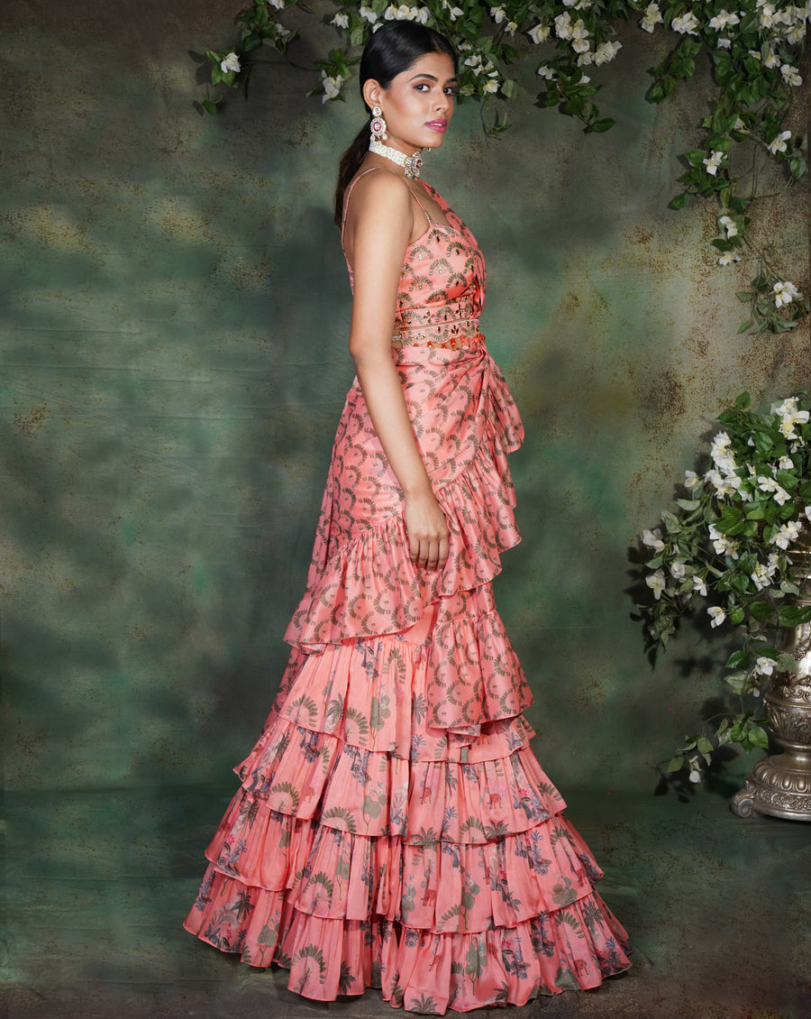 The Paradise Ruffle Sari