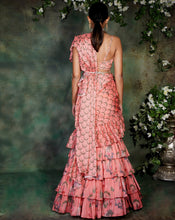 Load image into Gallery viewer, The Paradise Ruffle Sari
