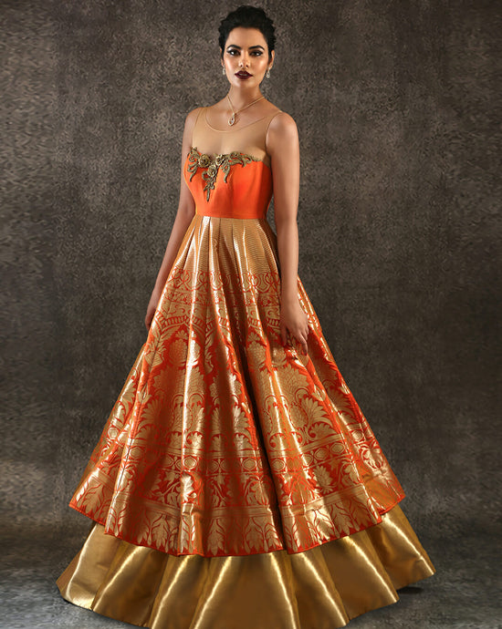 Brocade Floor-length Anarkali - Archana Kochhar India