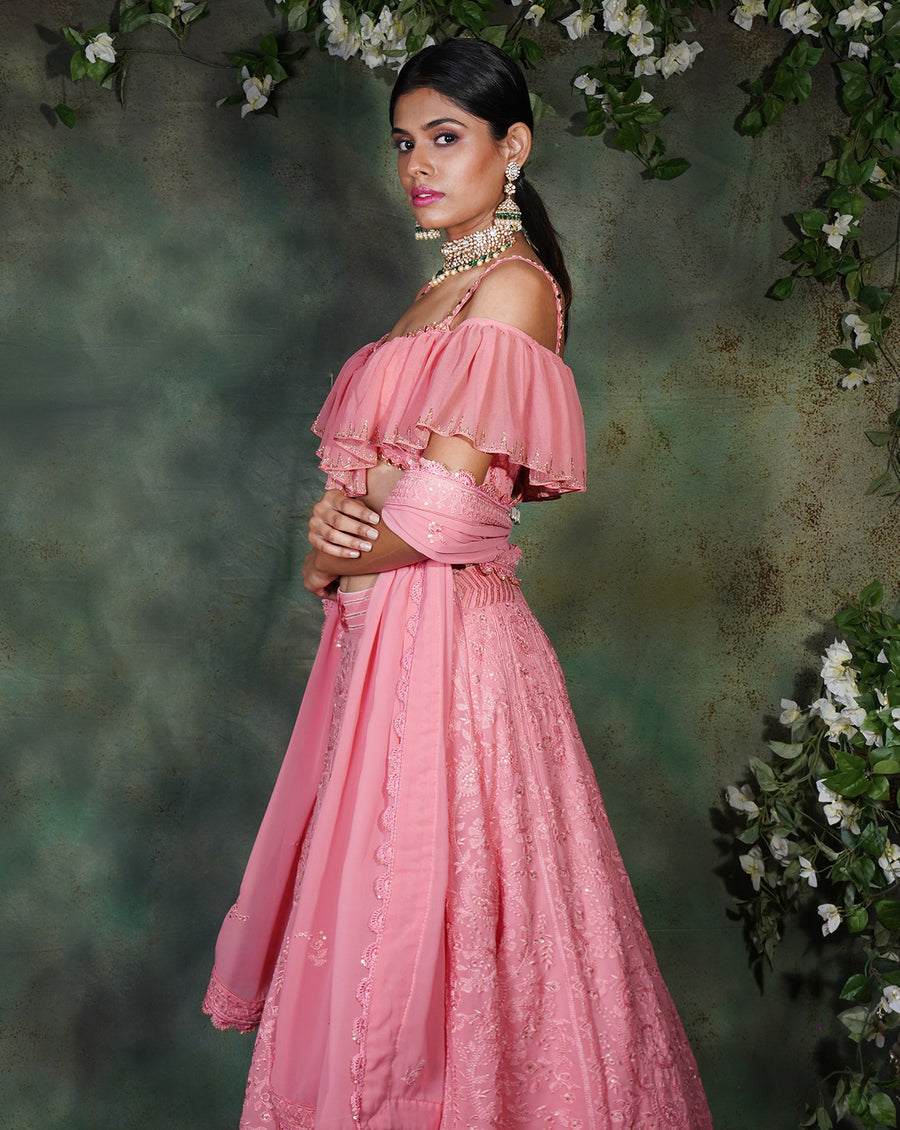 The Pink Lucknowi Lehenga
