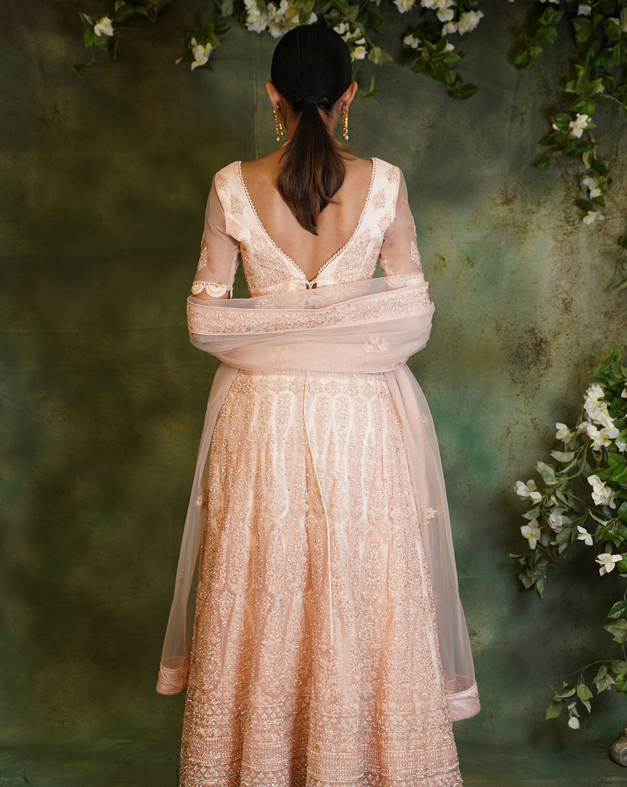 The Peach Kundan Lehenga