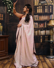 Load image into Gallery viewer, Pink Shimmer Sari
