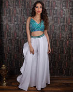 The Crop Top Ruffle Pant Set