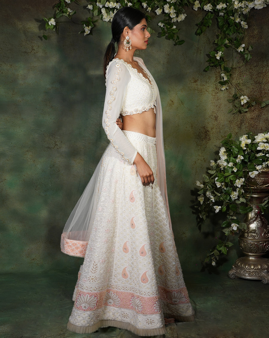 The Pearl Ivory Lehenga