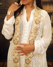 Load image into Gallery viewer, White Jacket Anarkali Set

