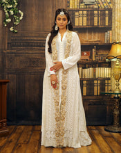 Load image into Gallery viewer, White Jacket Anarkali Set
